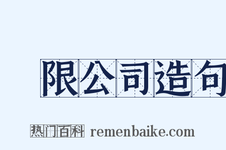 無限公司造句是什么意思的图片